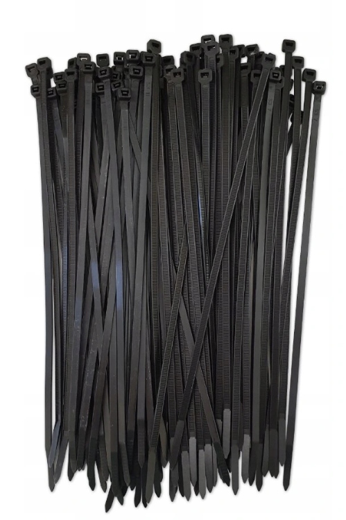 Opaska nylon 200x2,5 Uv czarna 100 szt. zaciskowa trytytki