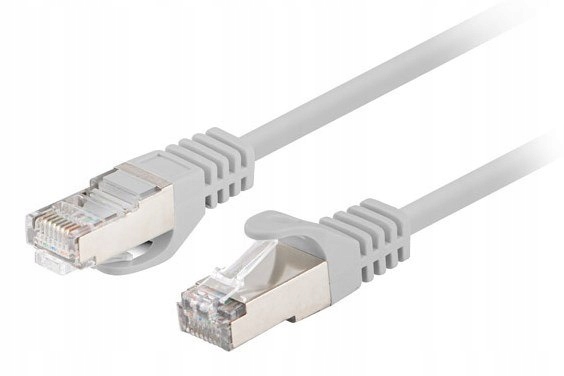 Patchcord KAT.6 Ftp 0.25M Szary Fluke Passed Lanberg 10-PACK