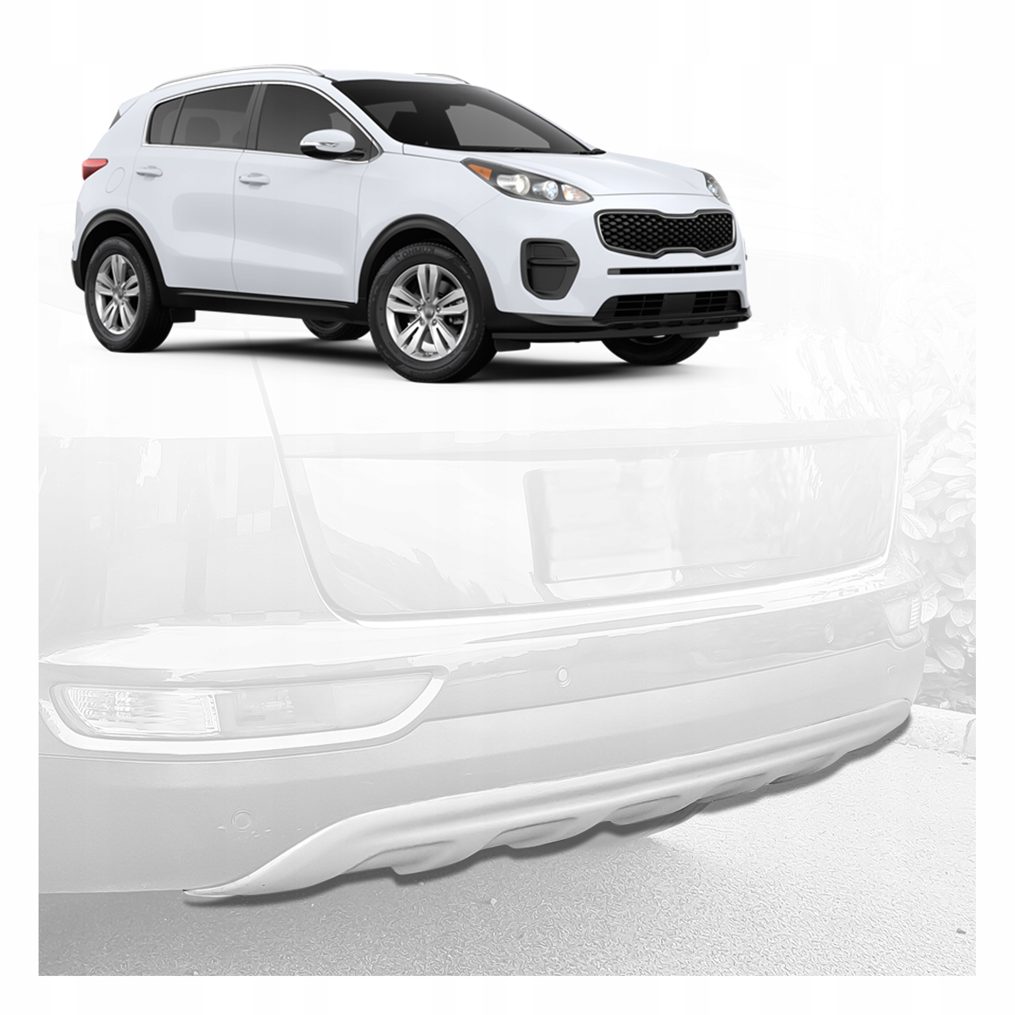 Kryt zadního nárazníku difuzér pro Kia Sportage IV 2016-2018