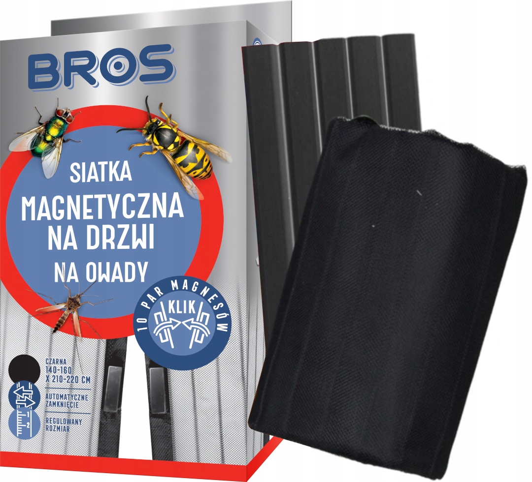 

Siatka Magnetyczna Na Drzwi Na Owady Bros 160x220