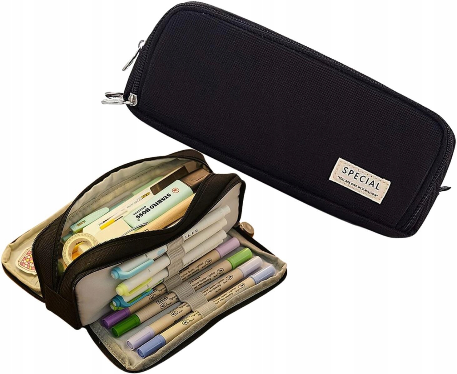 

Kosmetyczka 3w1 Piórnik Komorowy Saszetka duża