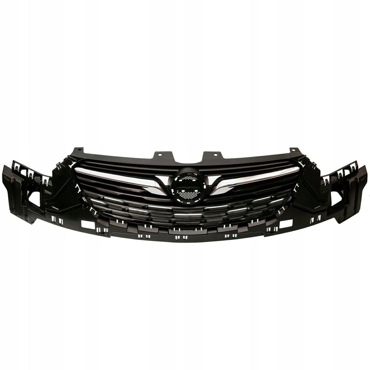 Opel Corssland 17- Gril Atrapa Černá Přední S Lištami Chrom Podložka Sada