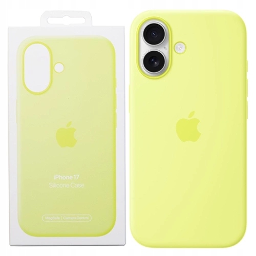 Pouzdro Zadní Kryt Apple Iphone 17 Silicone Case Magsafe Neon Yellow Originální