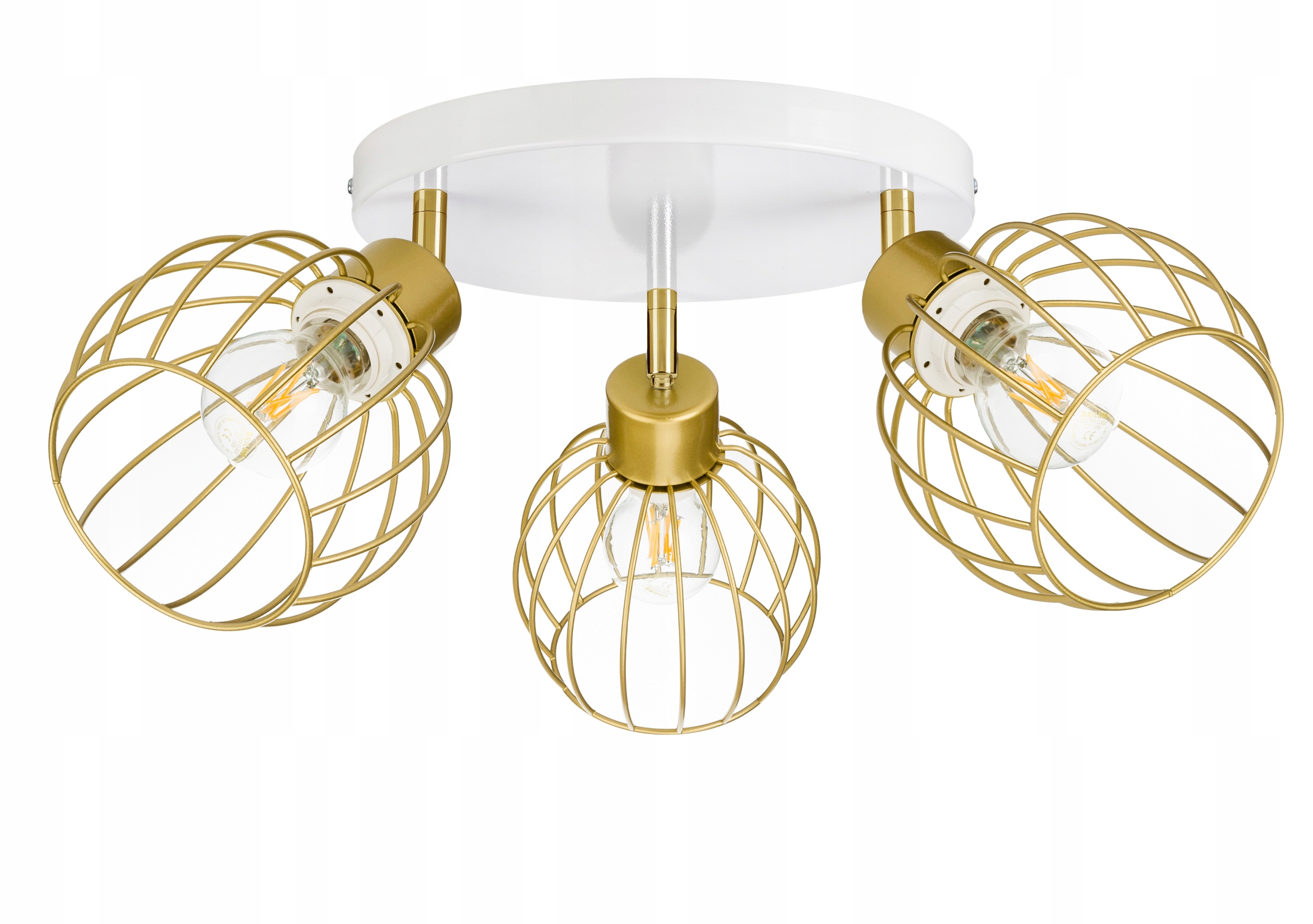 Lampa stropní svítidlo stropní lustr pohyblivý loft zlatý