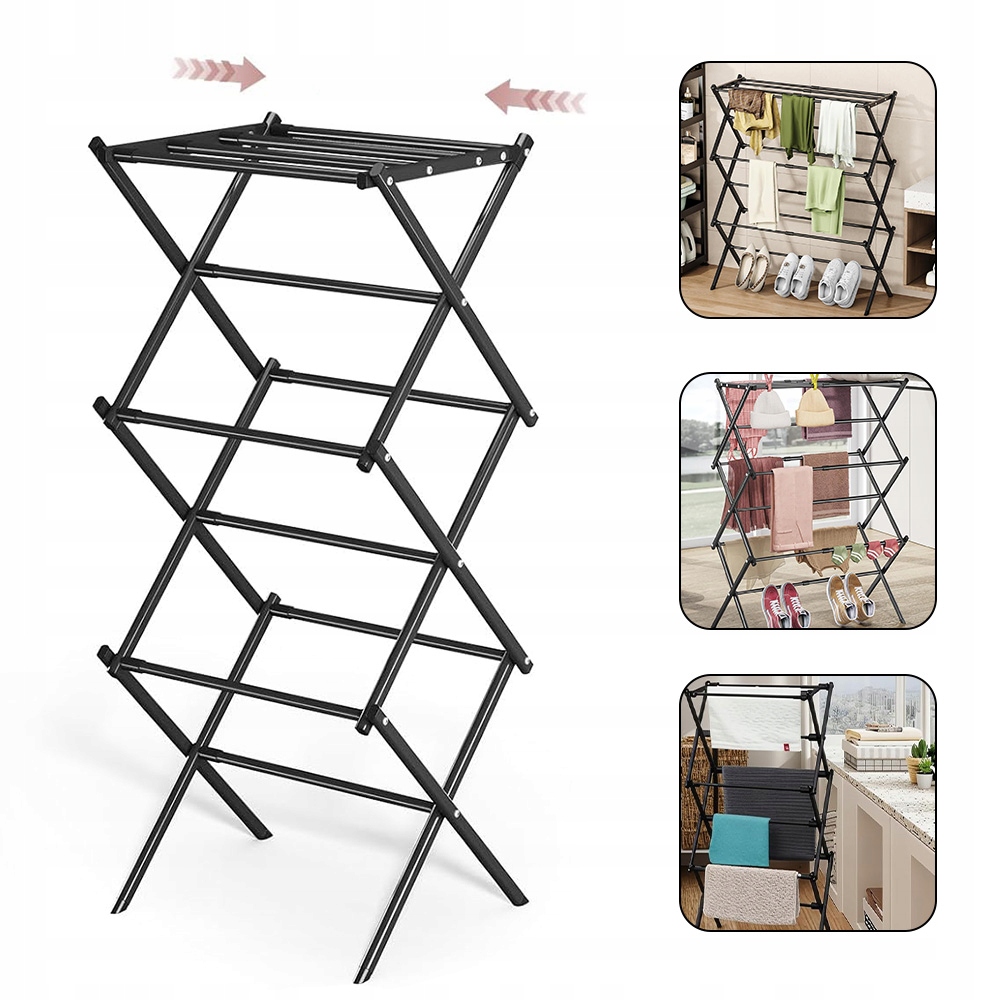 Levně Sušák Na Prádlo, patrová, vertikální, rozkládací, stojící, balkonová, na oblečení