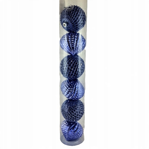 

Bombki na choinkę Granatowe zawieszka 6szt 8cm kpl