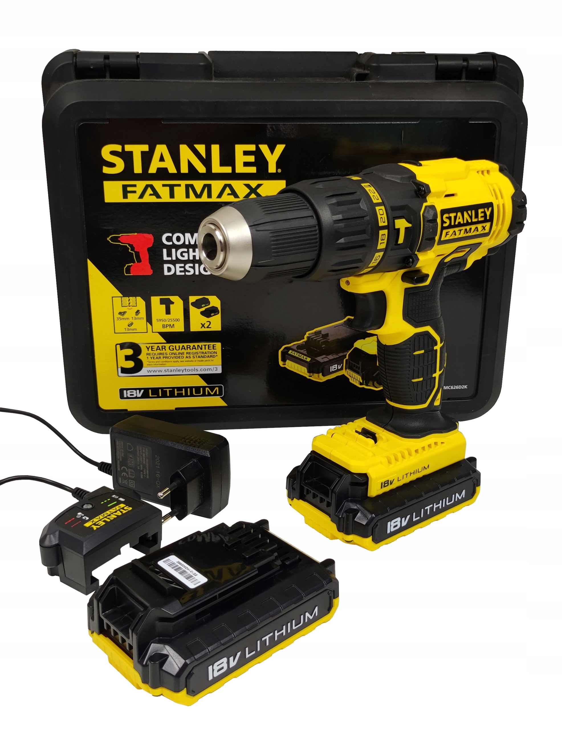 

Stanley FMC626D2K wkrętarka z udarem 18V 2x2,0Ah