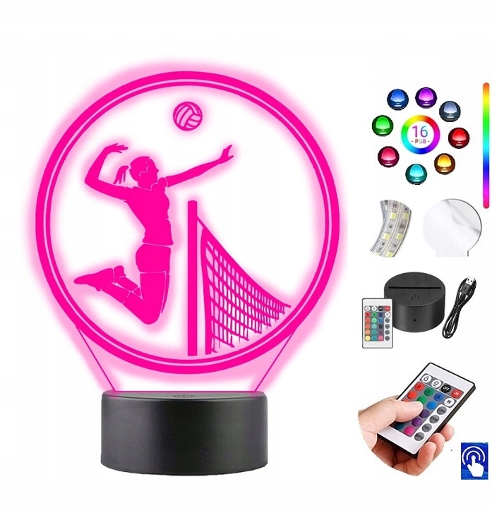 Lampka na biurko Siatkówka 16kolorów LED PLEXIDO