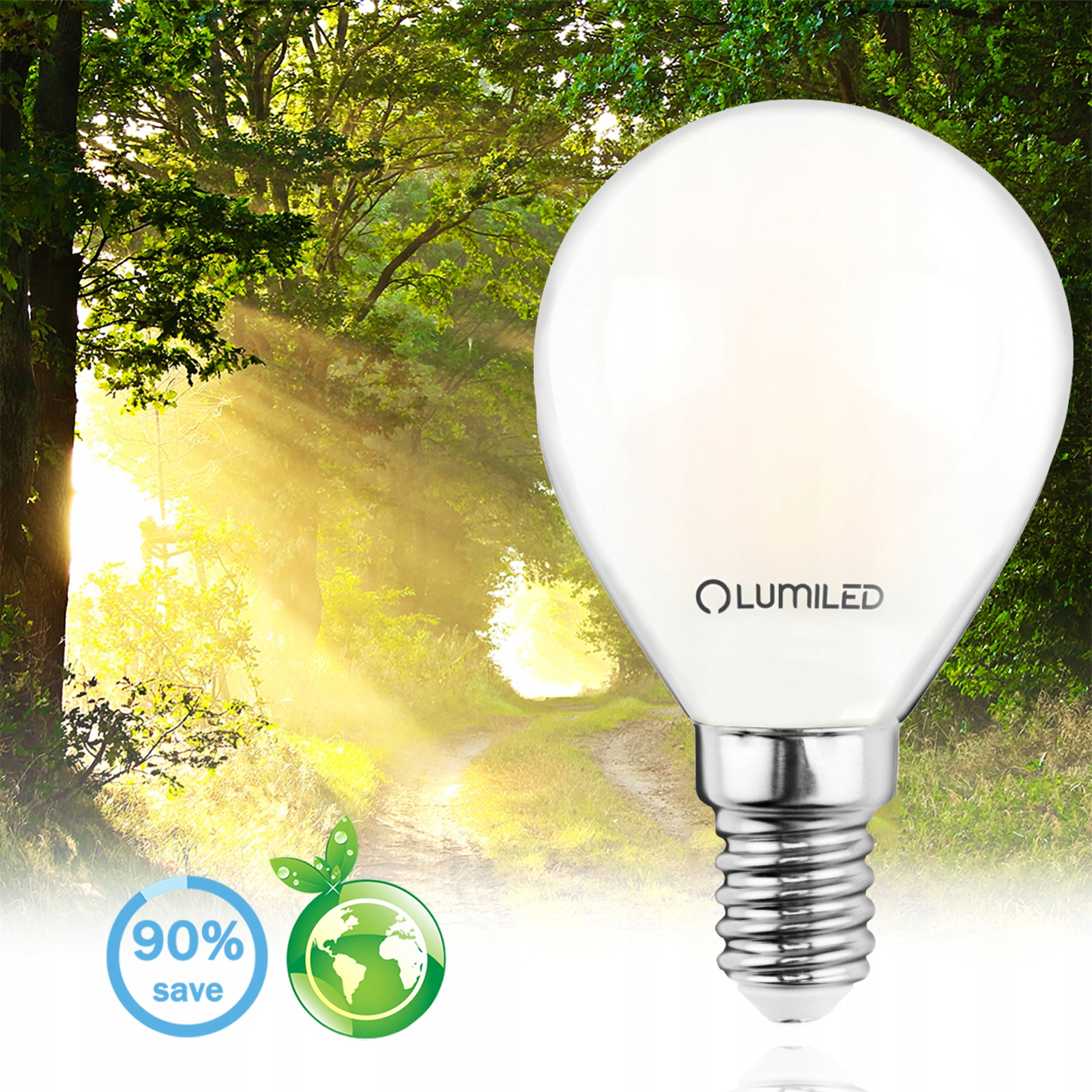 6x Żarówka LED E14 KULKA 7W = 60W 3000K Ciepła FILAMENT MLECZNA OZDOBNA Marka Lumiled