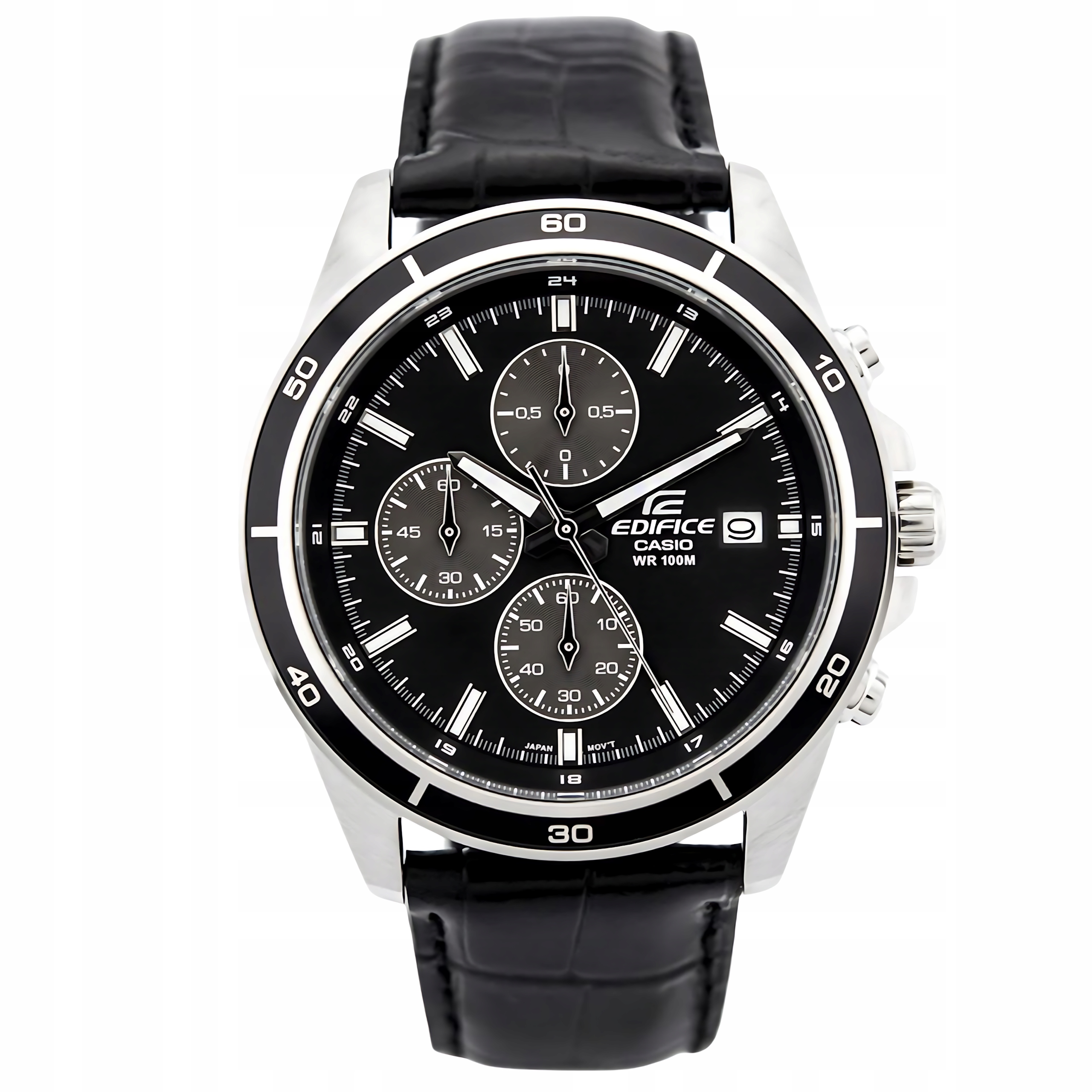Pánské Hodinky Casio Edifice EFR-526L-1AV Chronograf Kožený pásek Box
