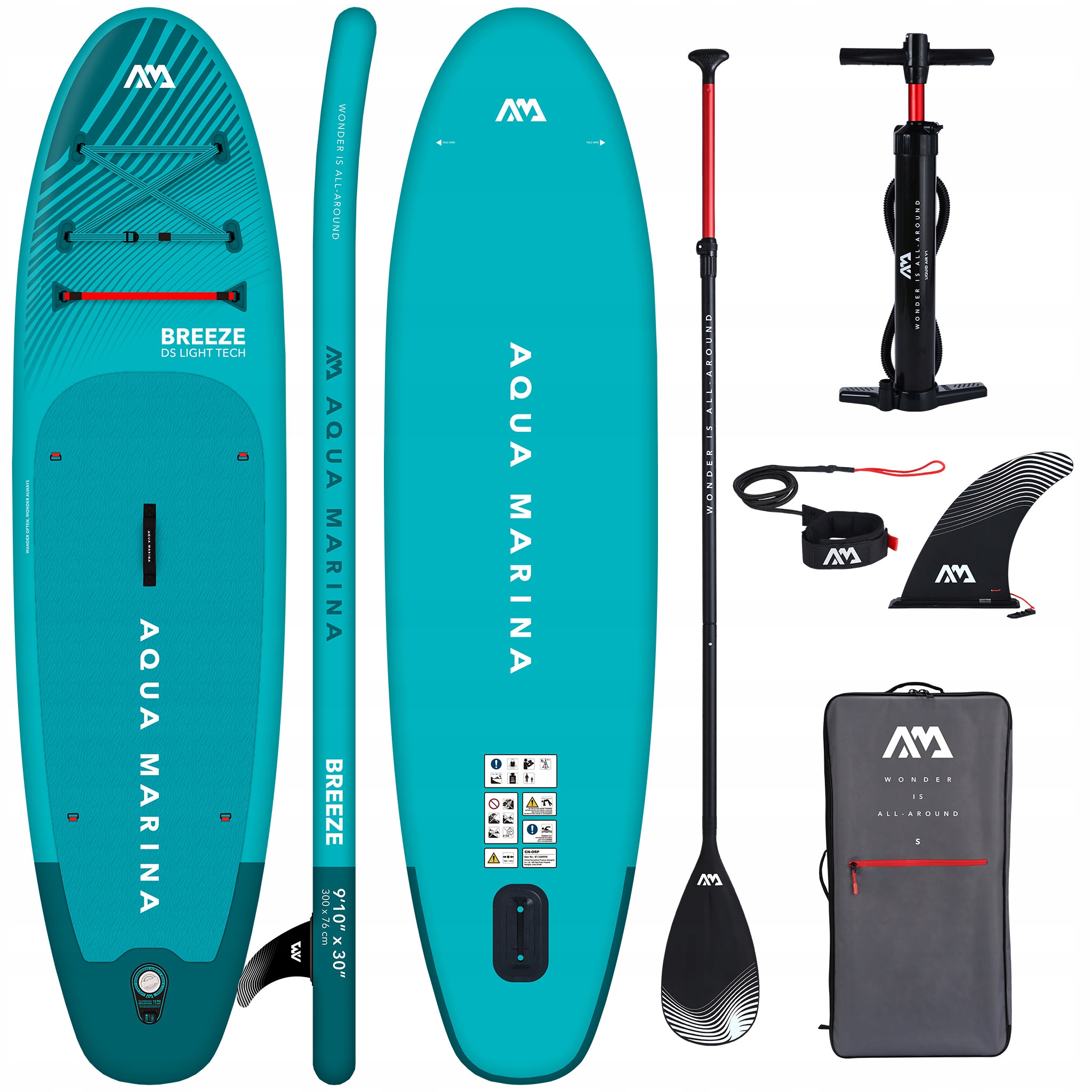 Plavecká nafukovací paddleboard Aqua Marina Breeze 300 cm Modrá
