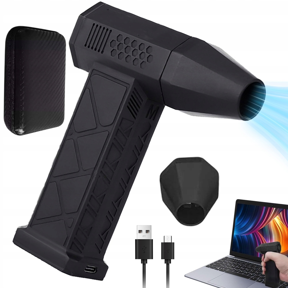 Výkonný Mini Turbo Blower 130000 Ot/min 20 W S Tryskou Na Čištění Prachu A Akumulátorem