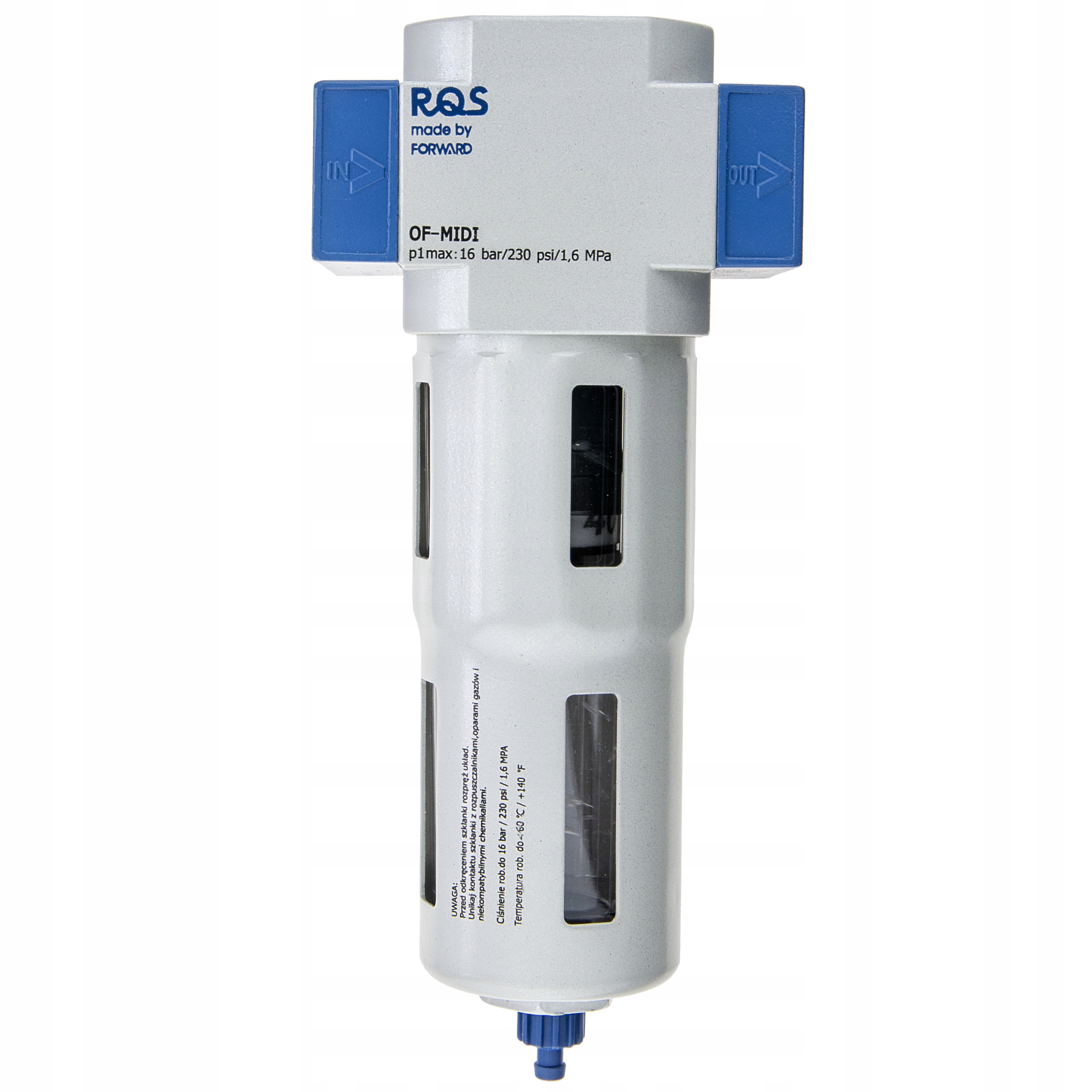 ODWADNIACZ OSUSZACZ FILTR SPRĘŻONEGO POWIETRZA RECTUS OF-1/2-MIDI 40UM RQS Marka RQS