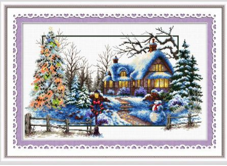 Křížková výšivka počítaná sada (kanva, mulina)