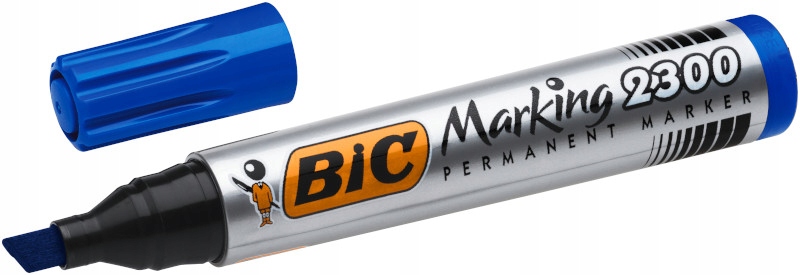 BIC ZESTAW MARKER PERMANENTNY 2300 NIEBIESKI ŚCIĘTA KOŃCÓWKA ALKOHOLOWY X12 Stan opakowania oryginalne