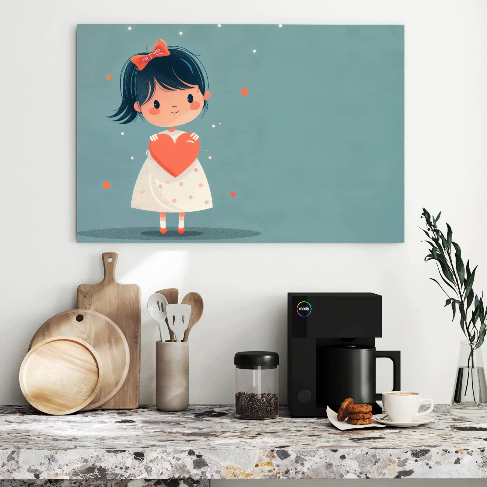 Magnetická tabule Serdeczne Dívka 90 × 60 cm