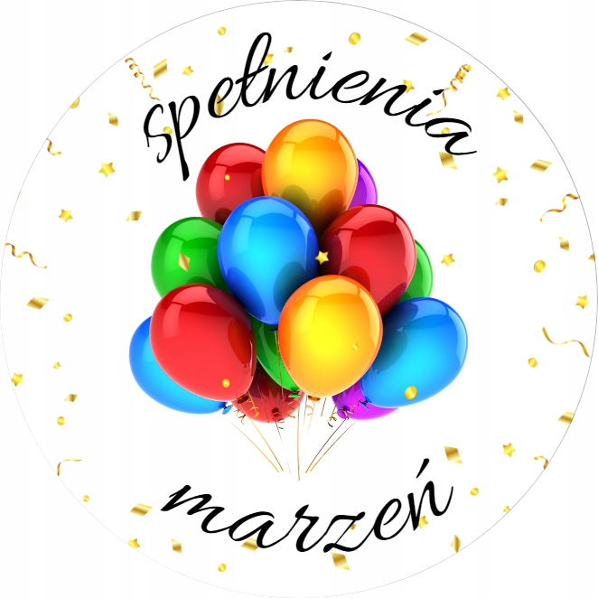 

Naklejki Spełnienia Marzeń Balon 5cm 60szt KK27