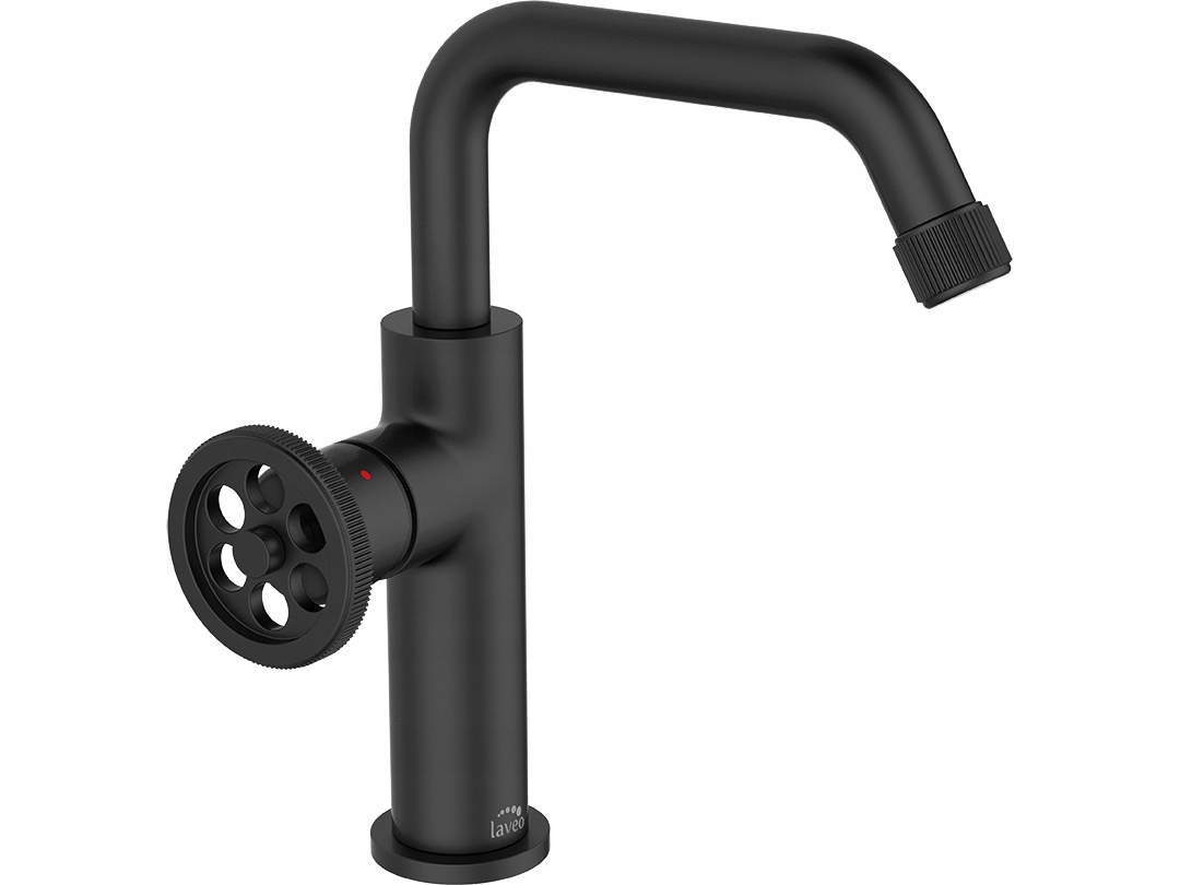 Stojánková Umyvadlová Baterie S Pohyblivým Výtokem, Černá, S Zátkou Laveo, Černá