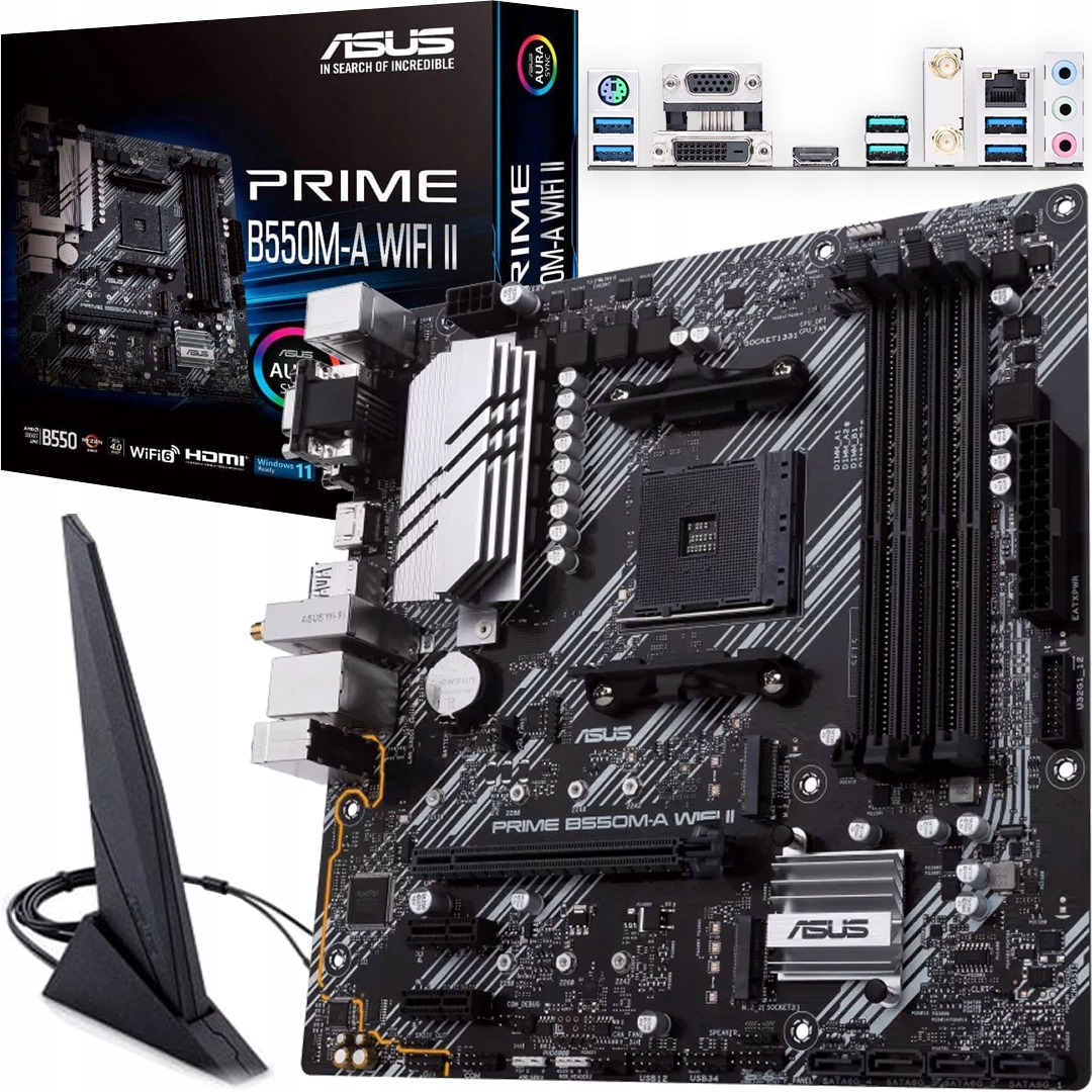 Základní deska Asus Prime B550M-A WiFi Bt Socket AM4 DDR4 M.2 NVMe m-ATX Pc