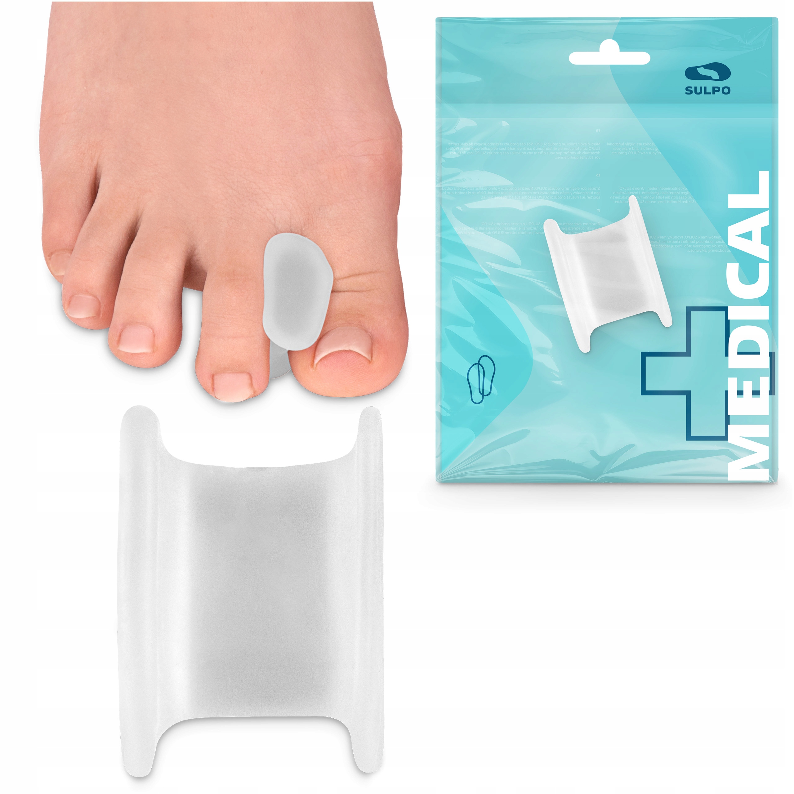 Żelowy klin z osłonką separator zachodzące palce stóp na haluksy rozm. M