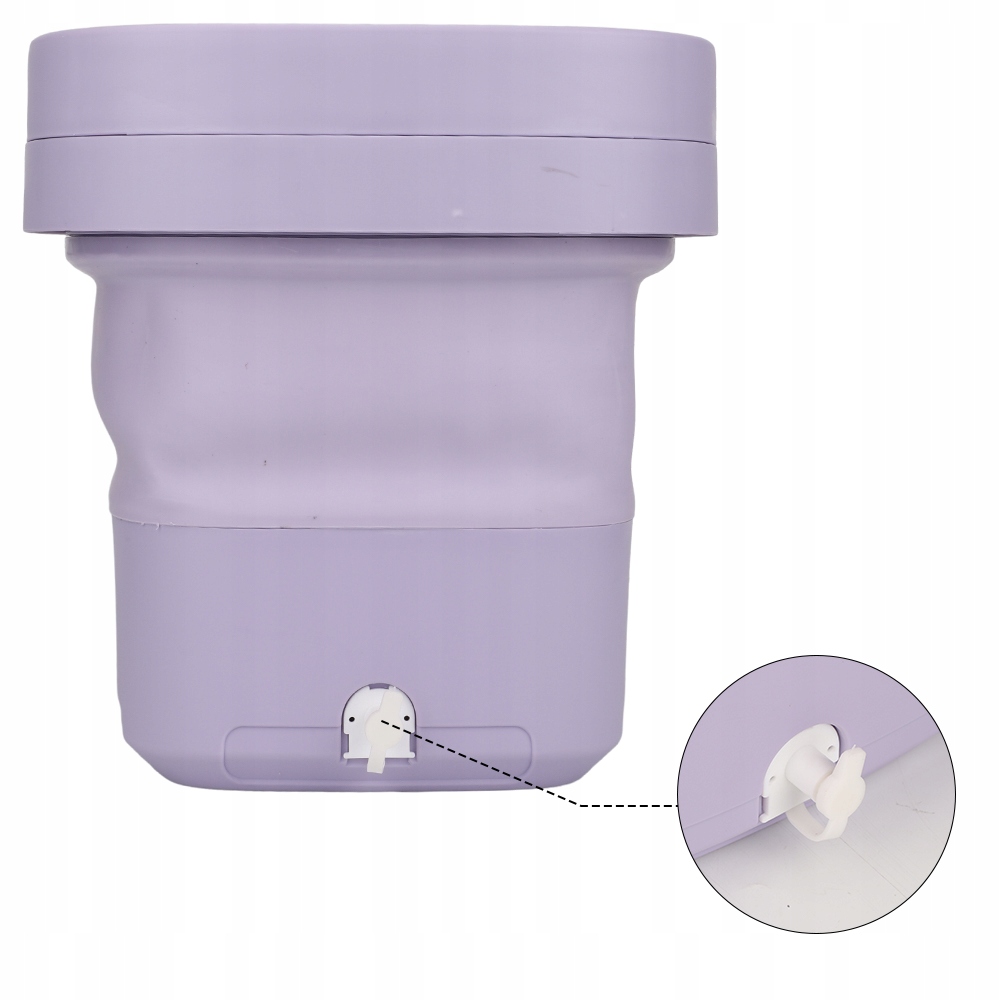 PRZENOŚNA PRALKA SKŁADANA PODRÓŻNA AUTOMATYCZNA TURYSTYCZNA 11L FIOLETOWY Pojemność bębna 11 l