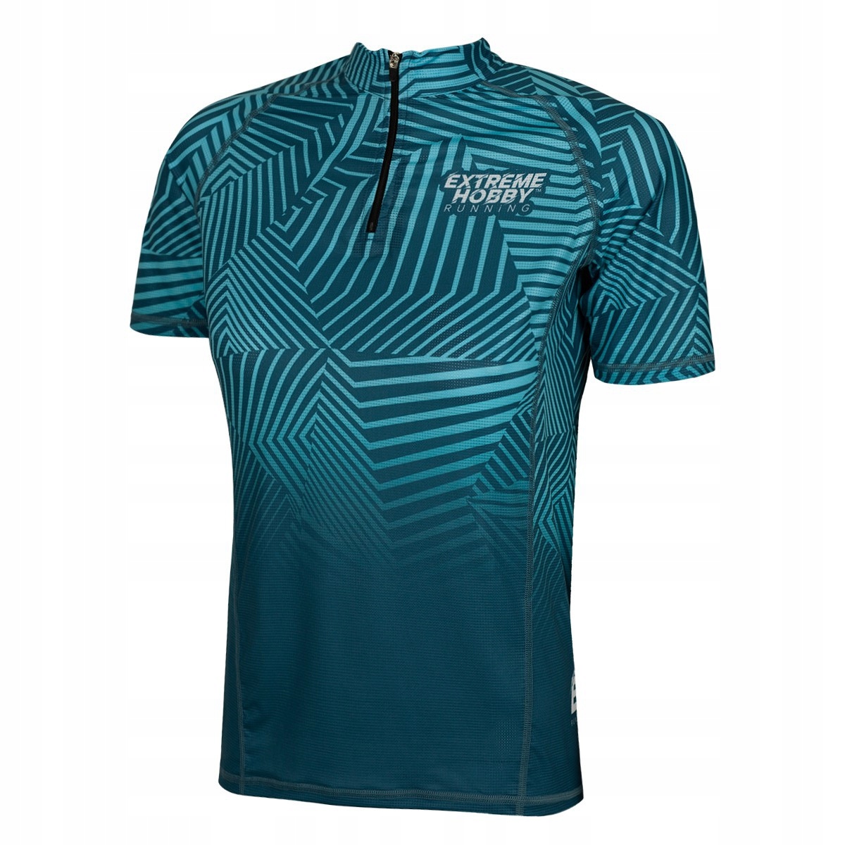 Koszulka rozpinana biegowa Caleidoscope Turkus M Extreme Hobby