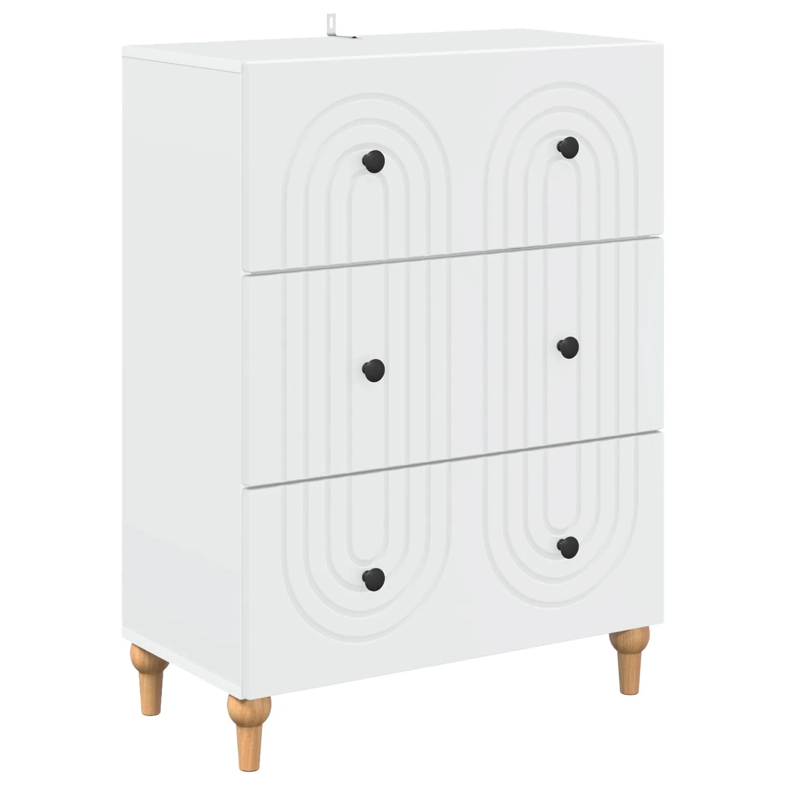 vidaXL Skříň se zásuvkami Bílá 66 x 34,5 x 90 cm Kompozitní dřevo