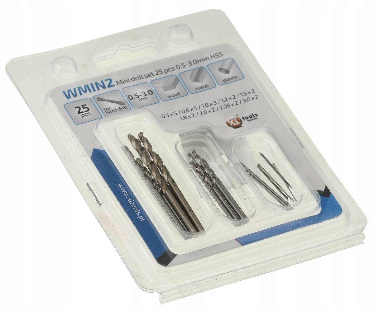 

Mini Wiertła Modelarskie Zestaw 25 szt 0,5 3 mm