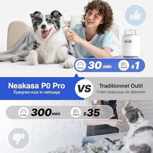 NEAKASA P0 Pro Odkurzacz Do Sierści Psów Cichy Zestaw Do Pielęgnacji — miniatura 4