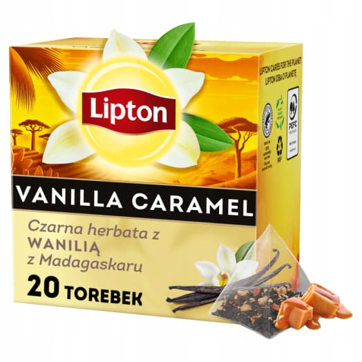Levně Lipton Čaj s vanilkou z Madagaskaru, 20 pyramidek