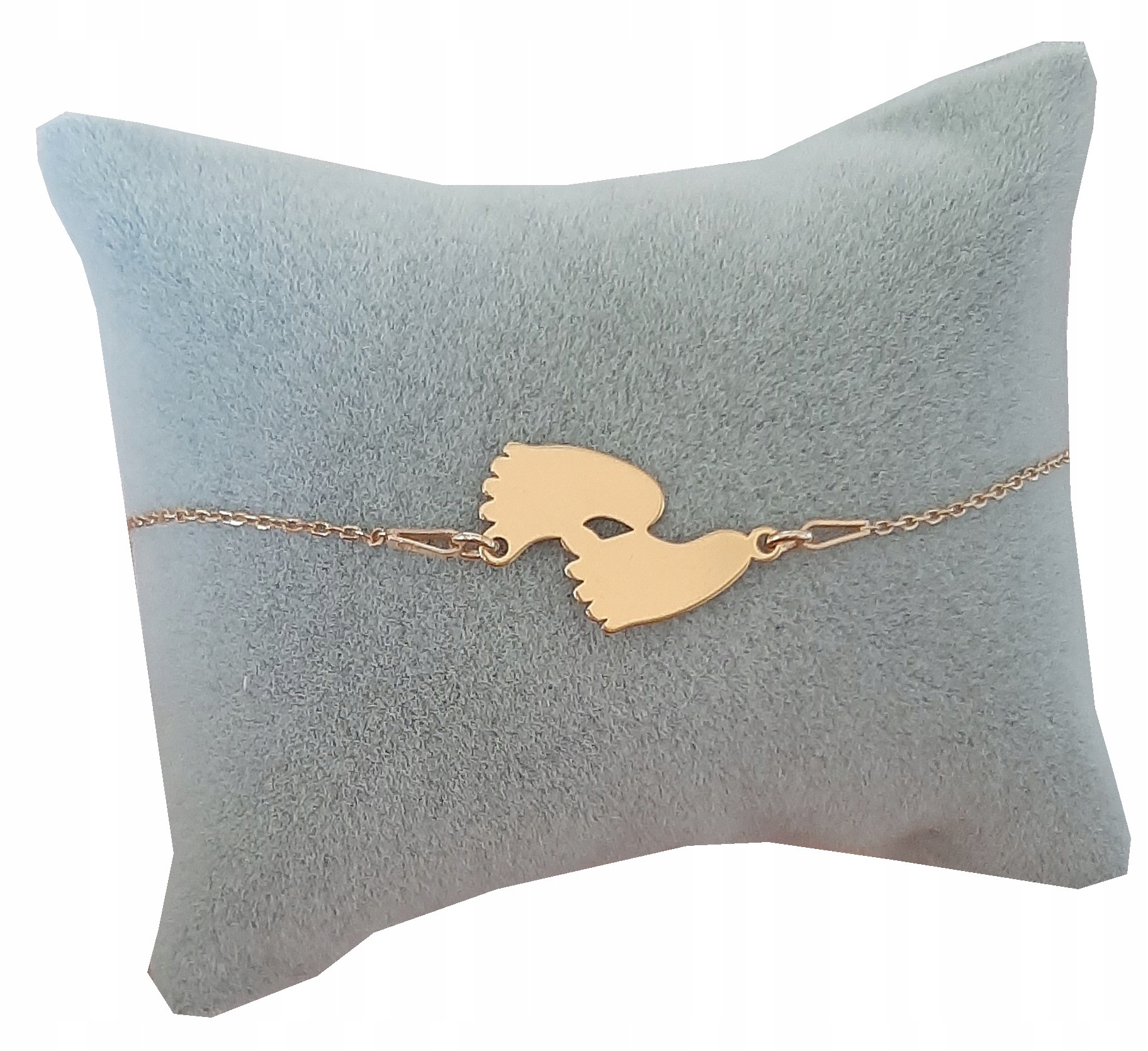 

Złota bransoletka ze Stópkami Grawer Srebro złoco