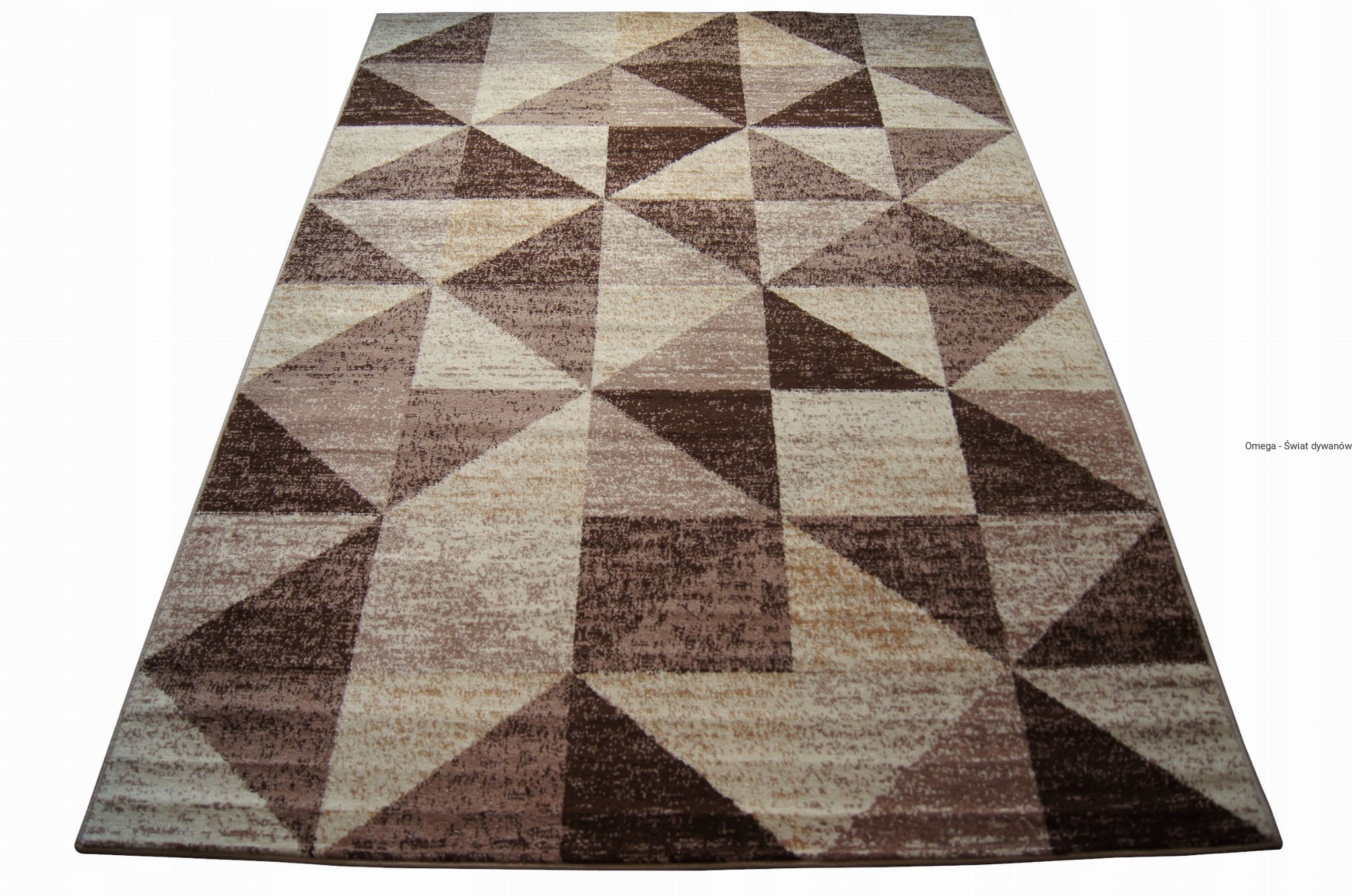 Koberec béžový, hnedý, geometrický, 200 x 300 cm