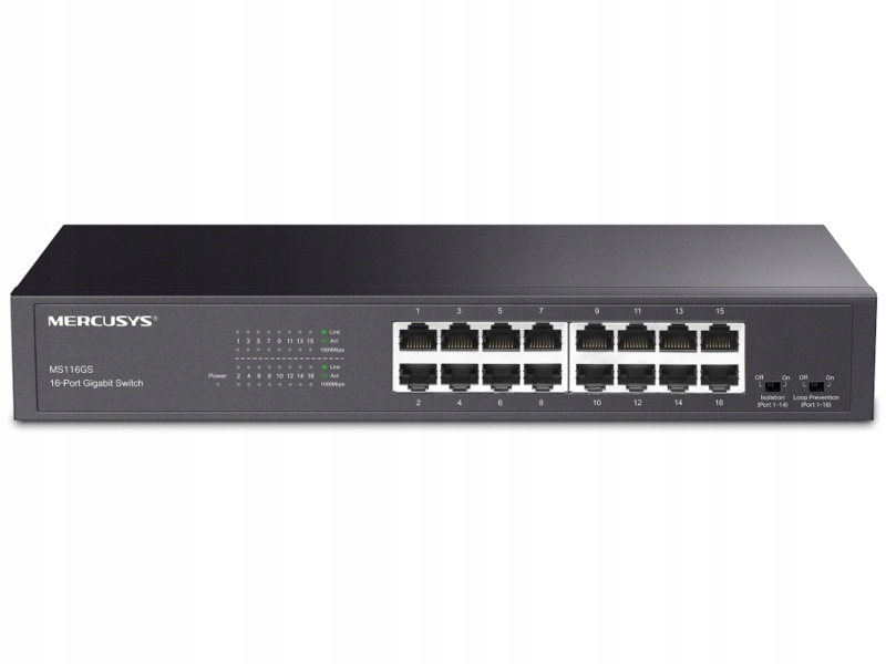 Switch Mercusys MS116GS Gigabit Ethernet, 16 portów