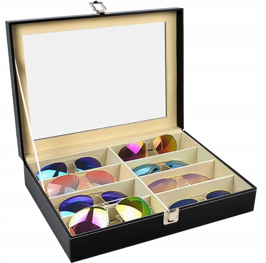 

Organizer Pudełko Etui na Okulary 8 szt Szkatułka