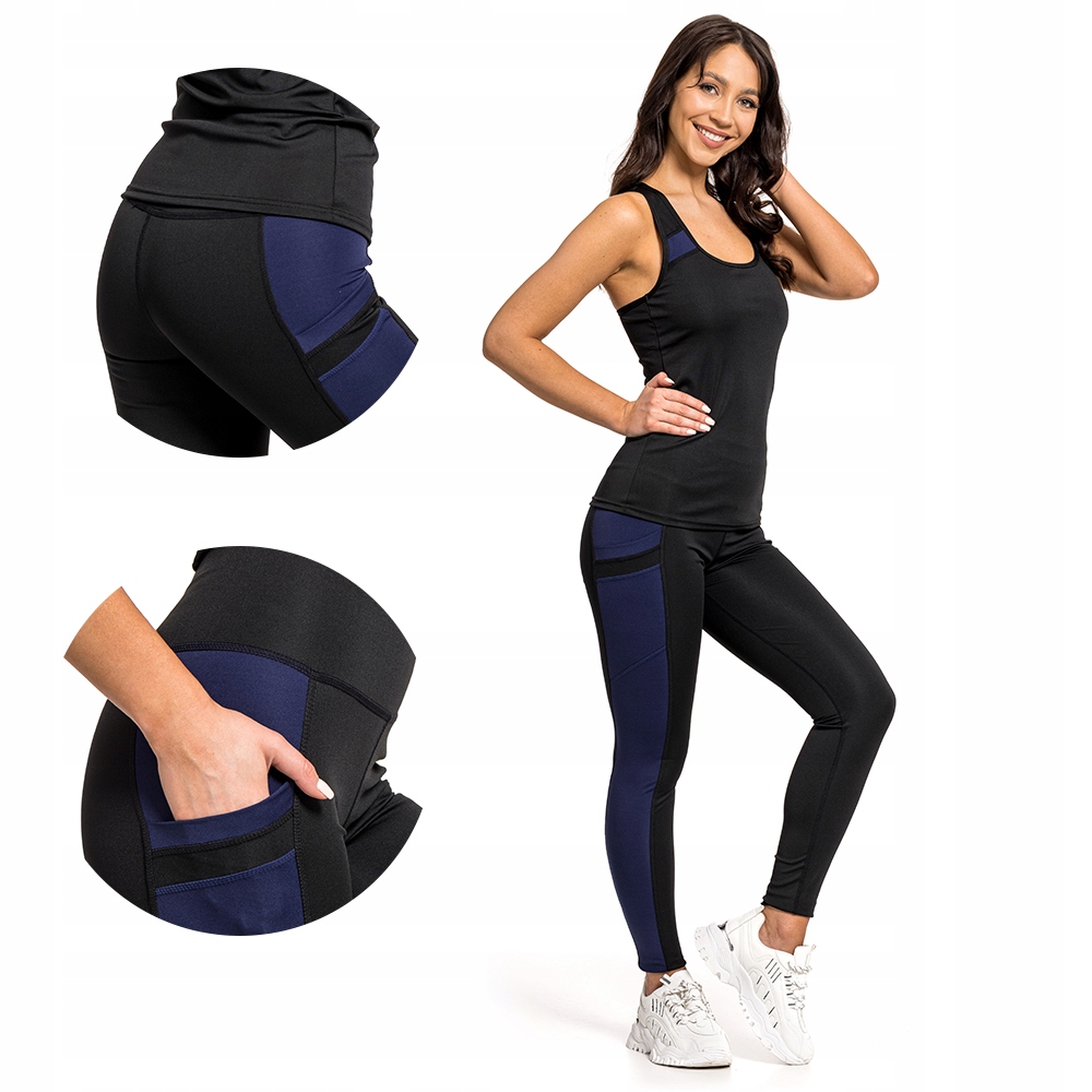 

Damski Komplet Sportowy Legginsy Top Fitness