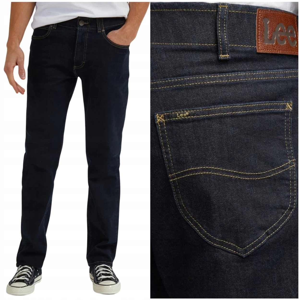 Lee Straight Fit Extreme Motion pohodlné jednoduché džínové kalhoty W32 L32