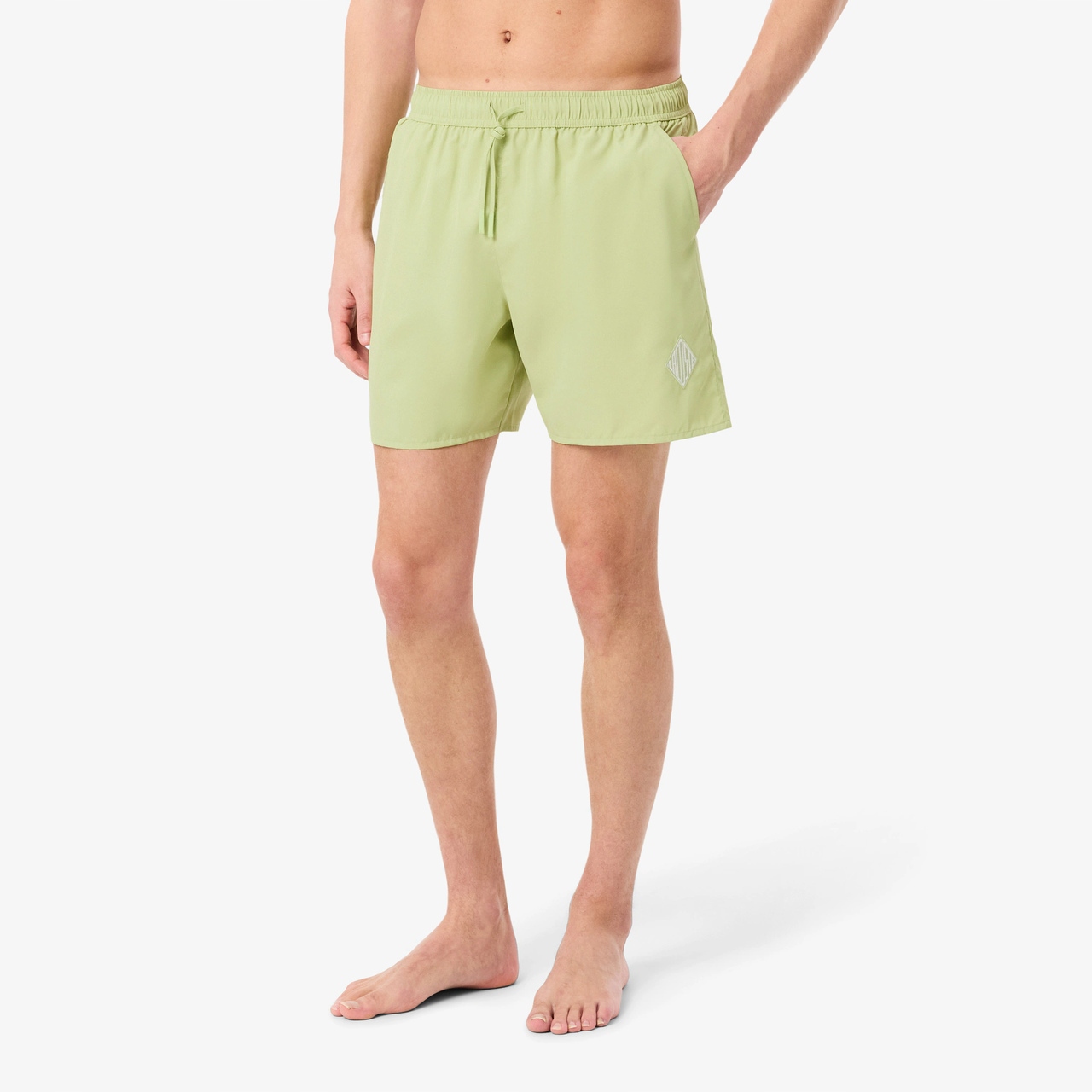 Lacoste Pánské plavky Diamond Logo Green XL