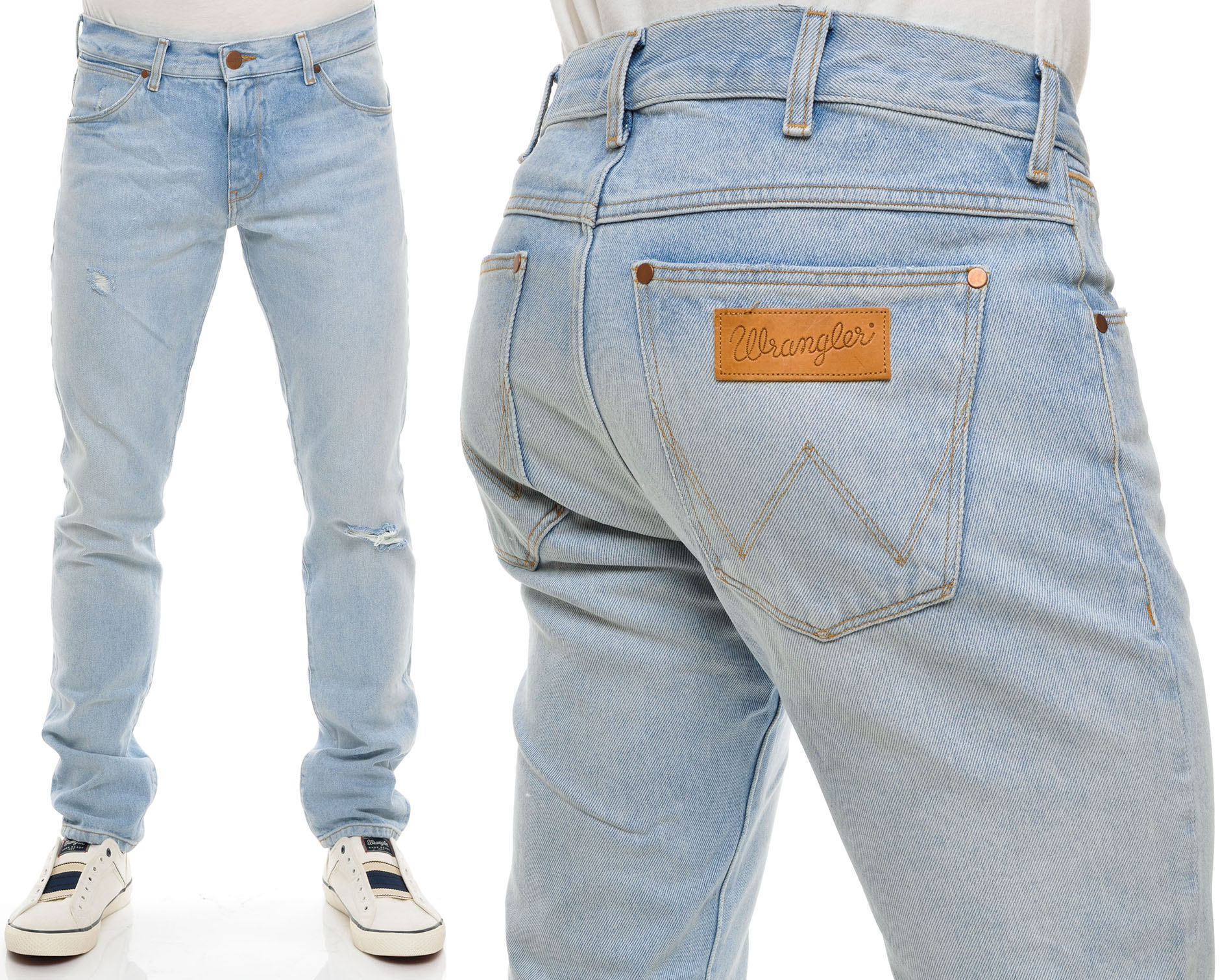 Wrangler kalhoty Slim tapered modré Larston W31 L34