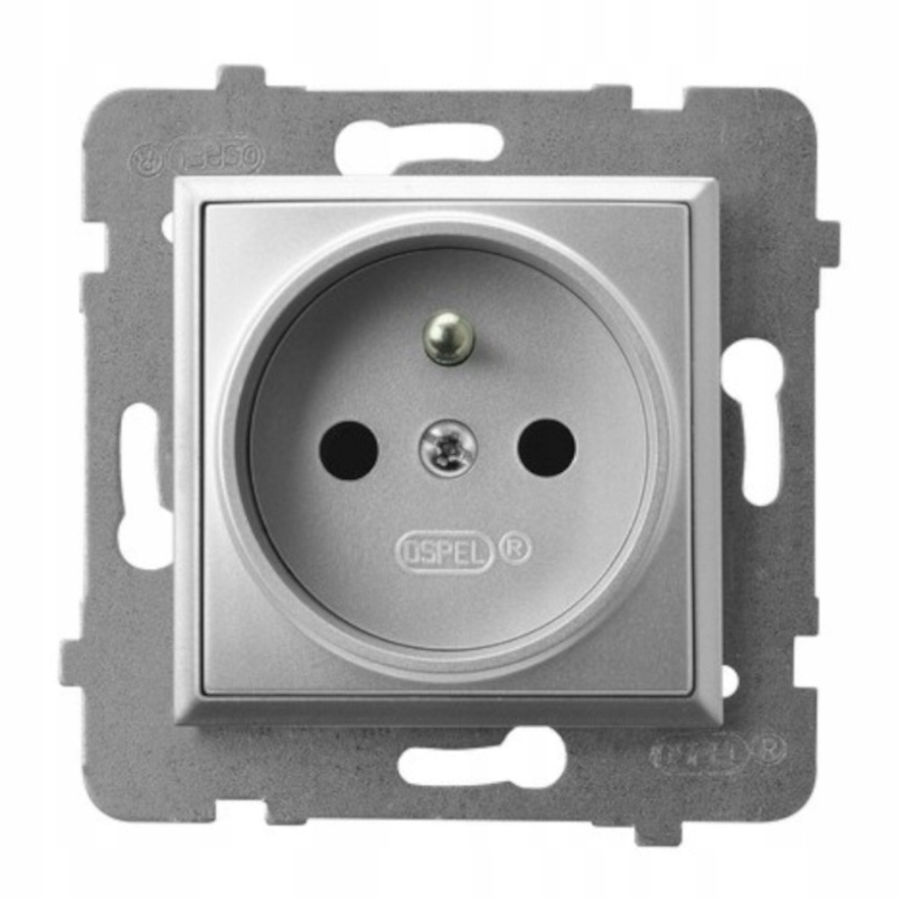 

Moduł Srebrny Bez Ramki Gniazdo Pojedyncze