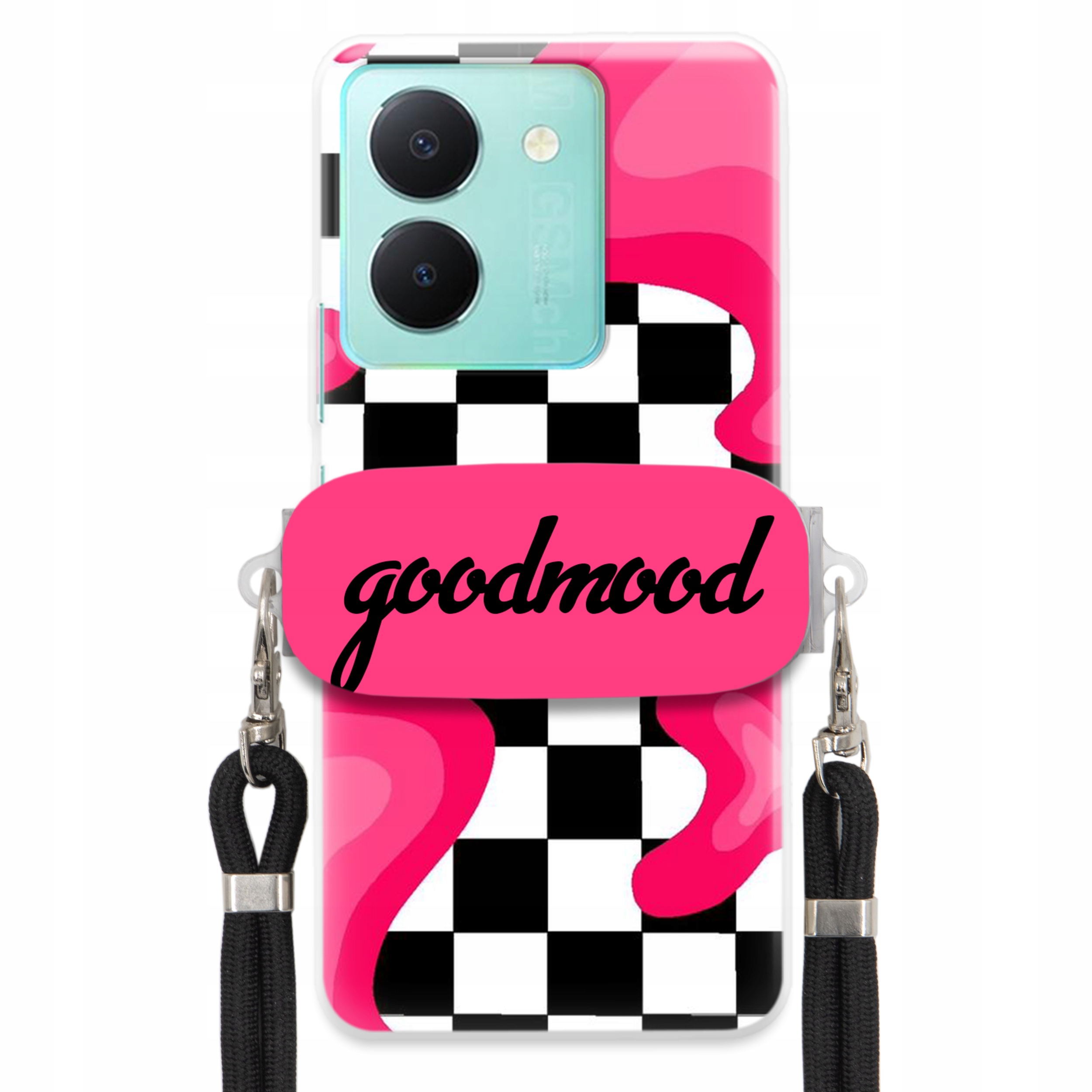 pouzdro na Vivo Y78 Set Case Držák Na Vodítko Černý Pro Teenagery Splash