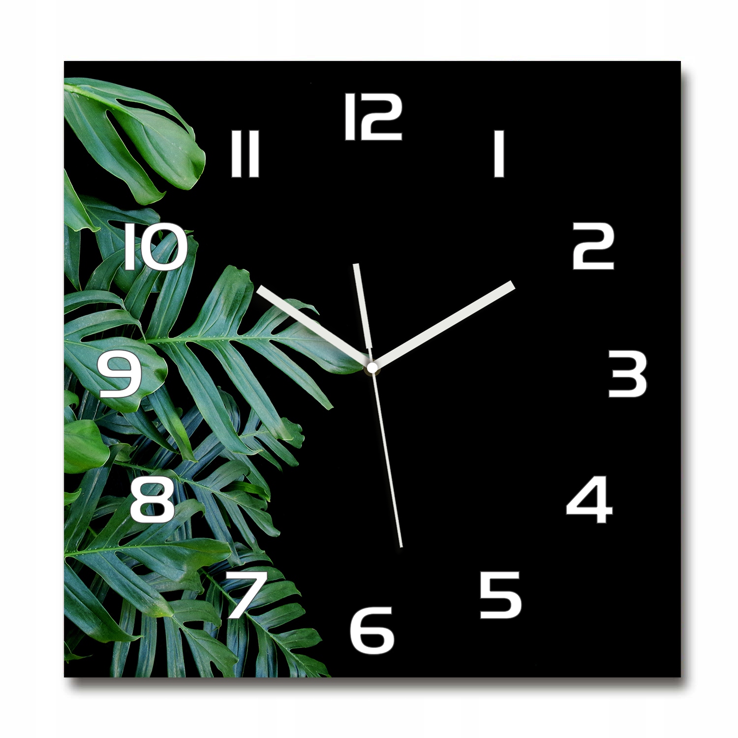 

Zegar ścienny ze szkła hartowanego Monstera 60x60