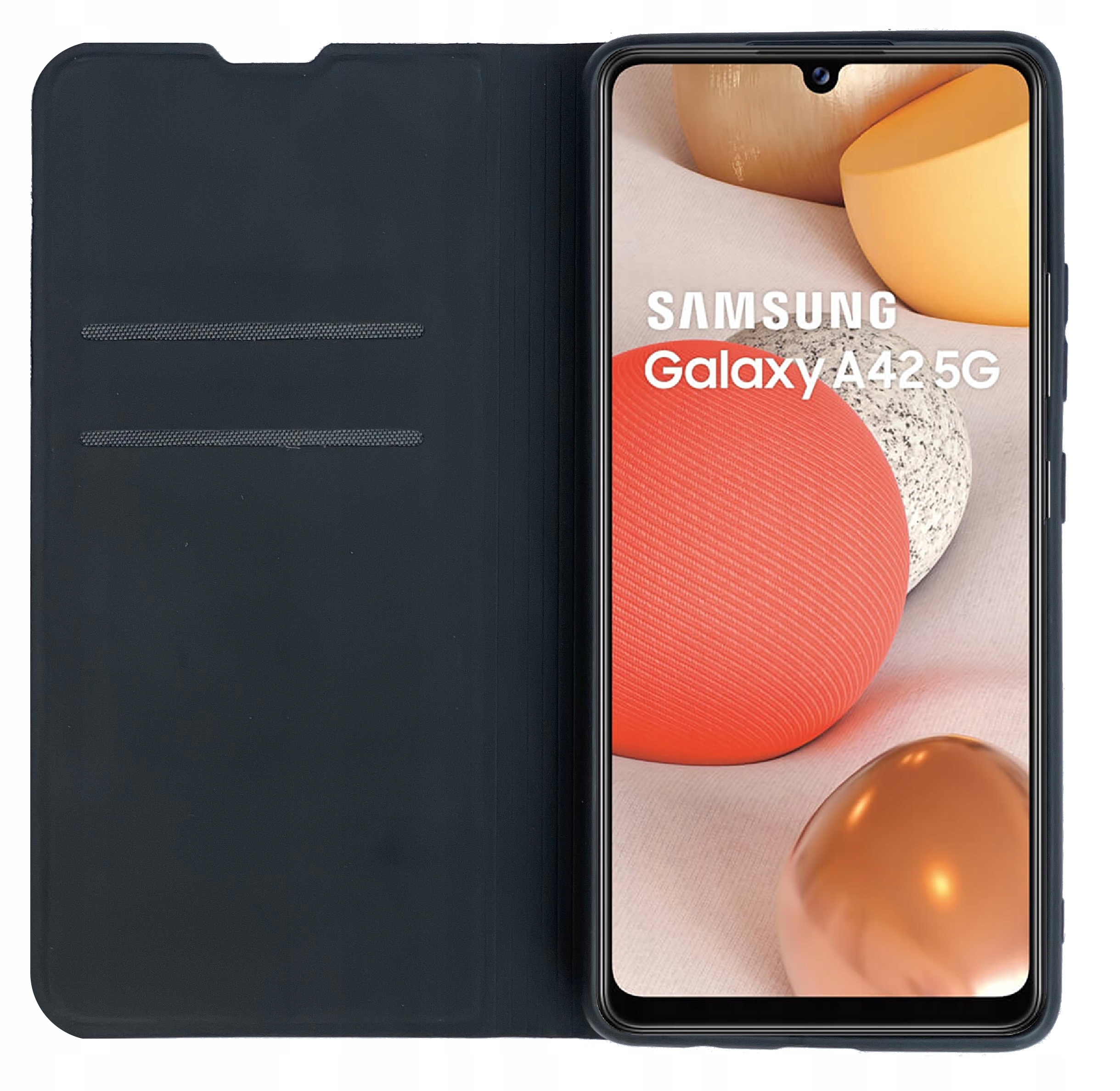 

Etui Zamykane Do Samsung A42 5G Szkło Czarny