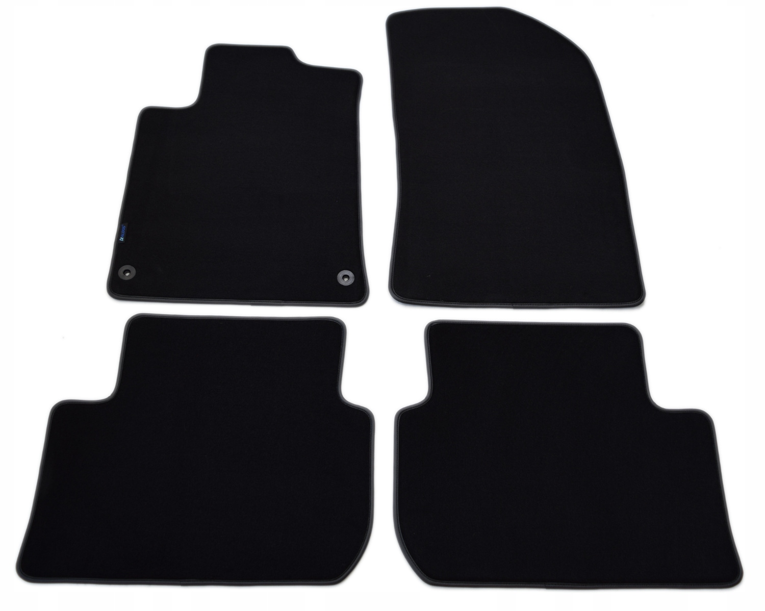Černé velurové koberce Diamond, Lamówka Peugeot 407/407sw 2004-2011