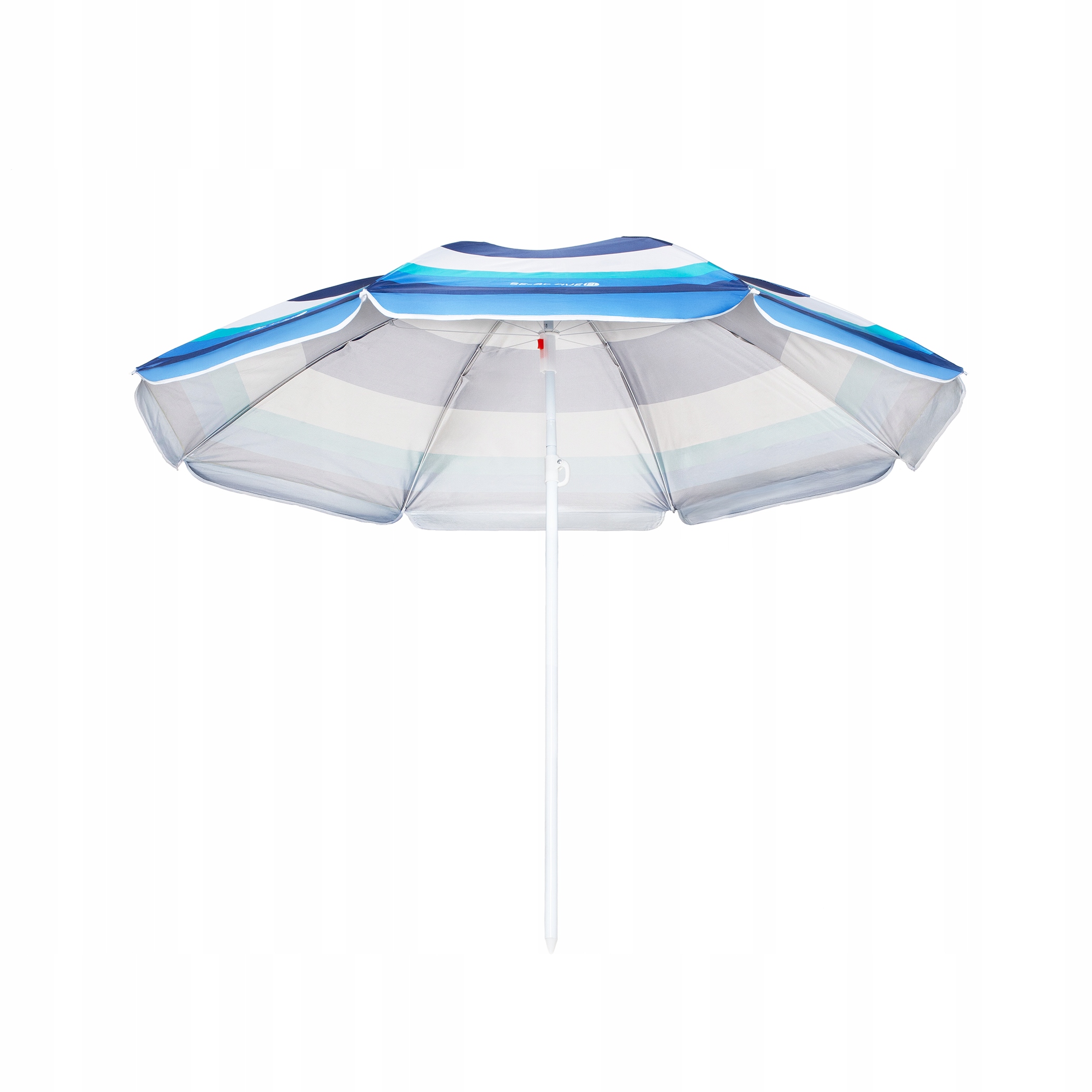 Parasol plażowy ogrodowy składany na balkon 180cm Paski biało-niebieskie — 11