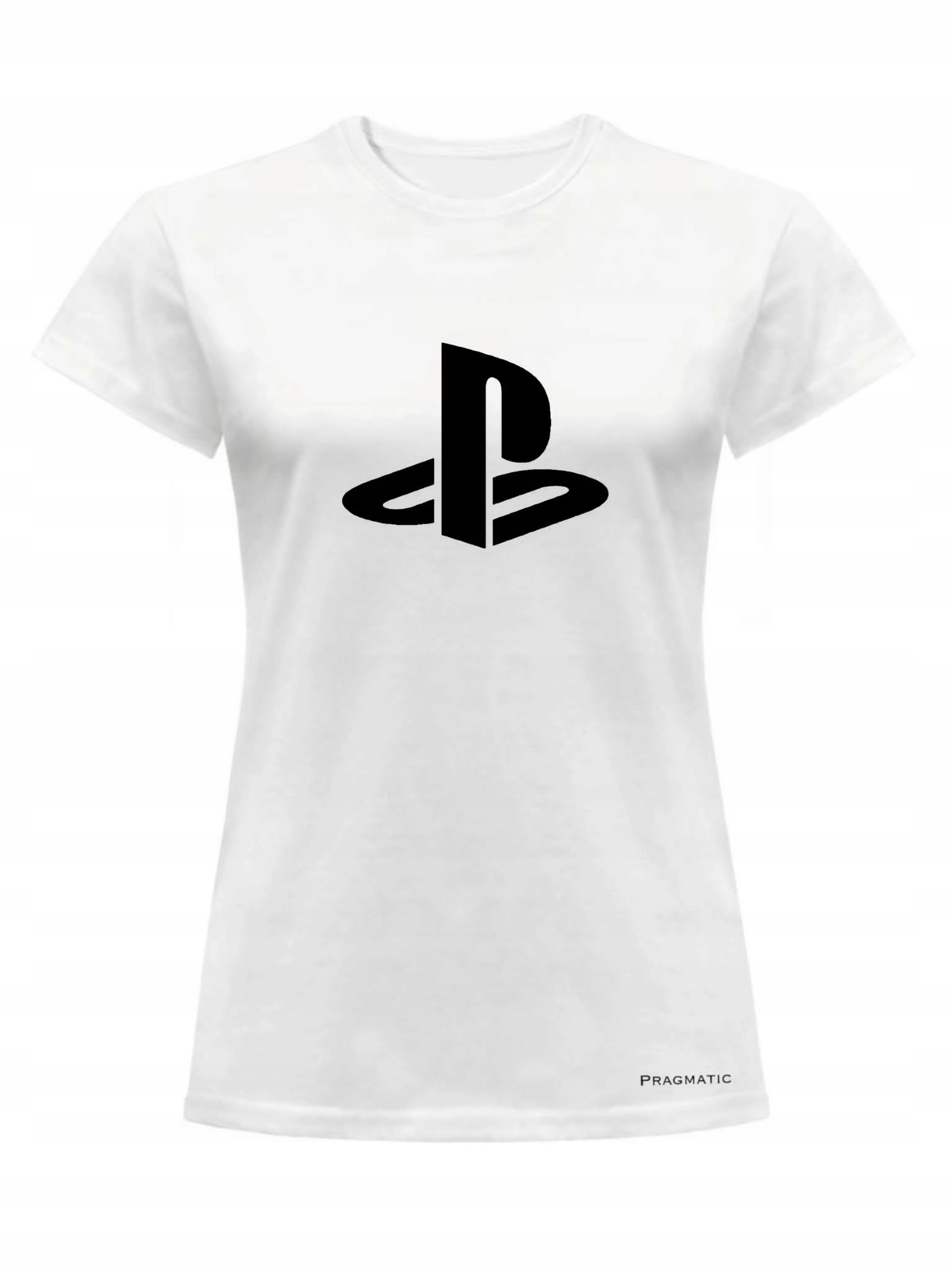 

Koszulka Damska Biała T-shirt Ps Playstation L