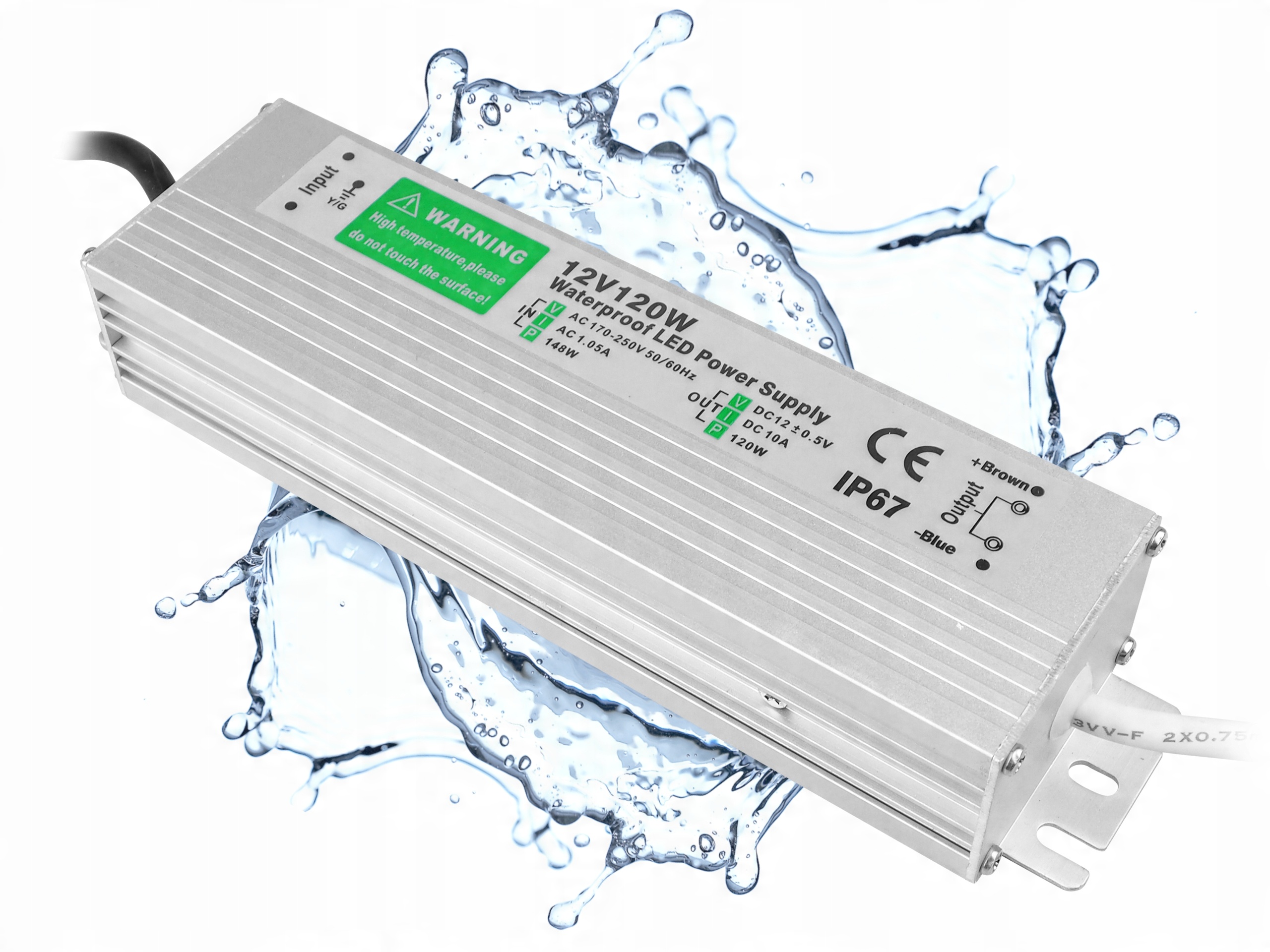 

Wodoodporny Zasilacz Taśma Led 12V 10A 120W IP67