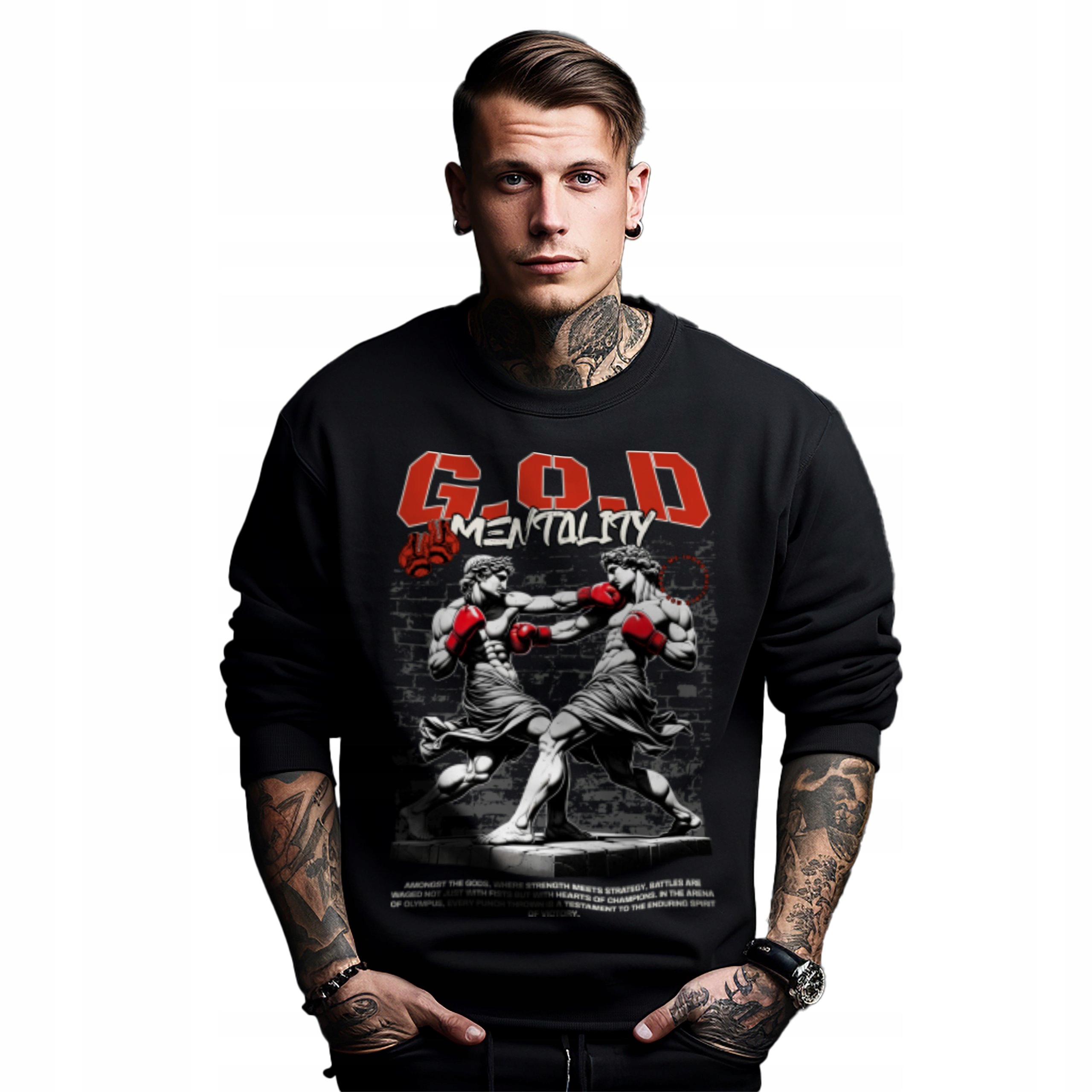 Mikina s potiskem God Mentality Boxing