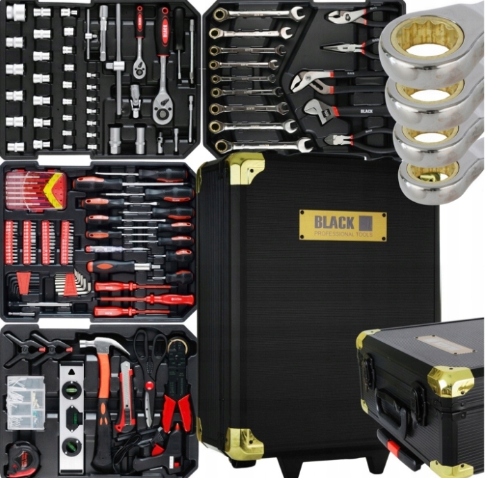 ZESTAW WALIZKA NARZĘDZIOWA KLUCZE GRZECHOTKI 419EL