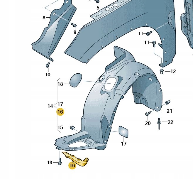 SPOJLER NADKOLA PRZÓD SKODA KODIAQ LEWE