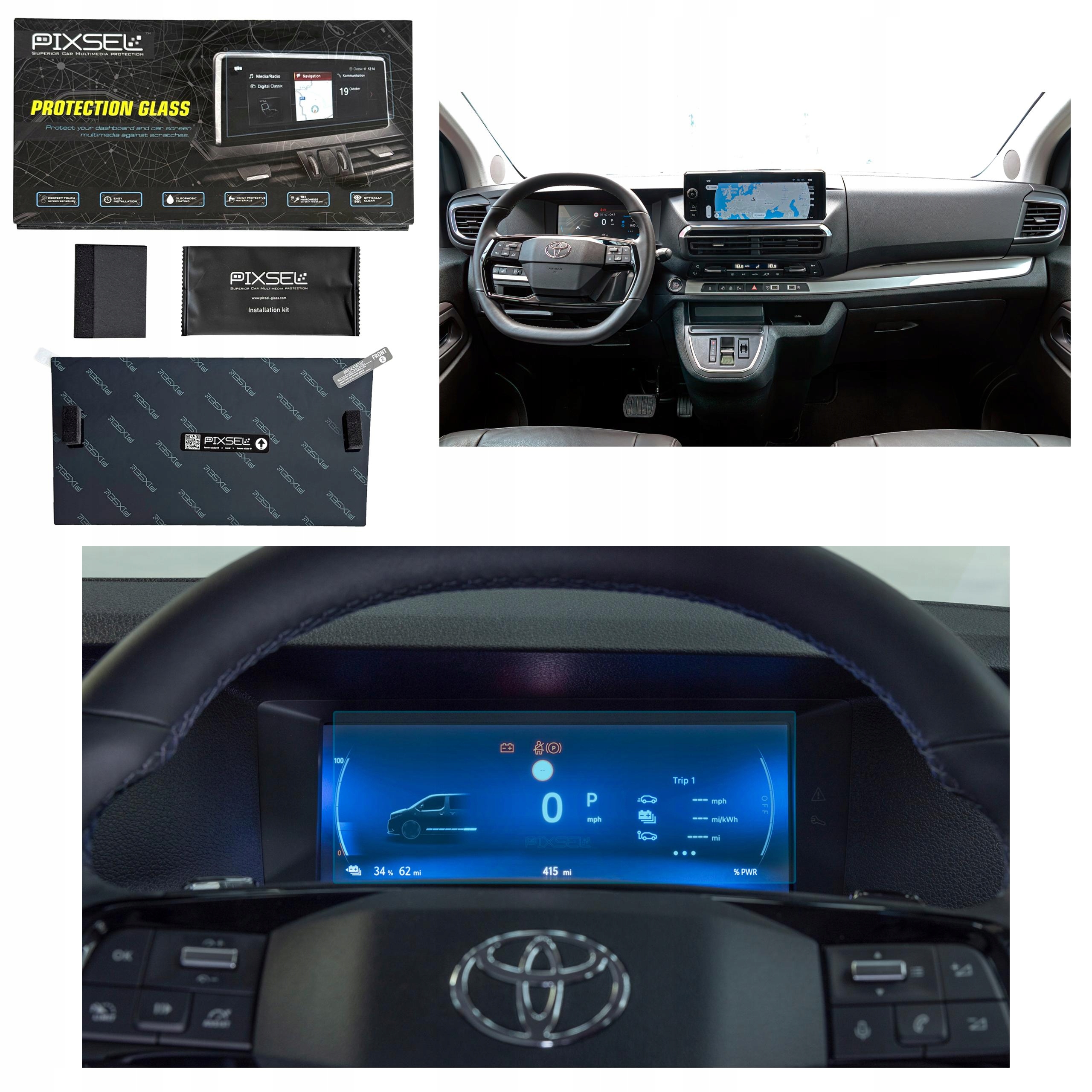 Antyodciskowe Matowe Szkło Ochronne Toyota PROACE-10.2“ 2024-